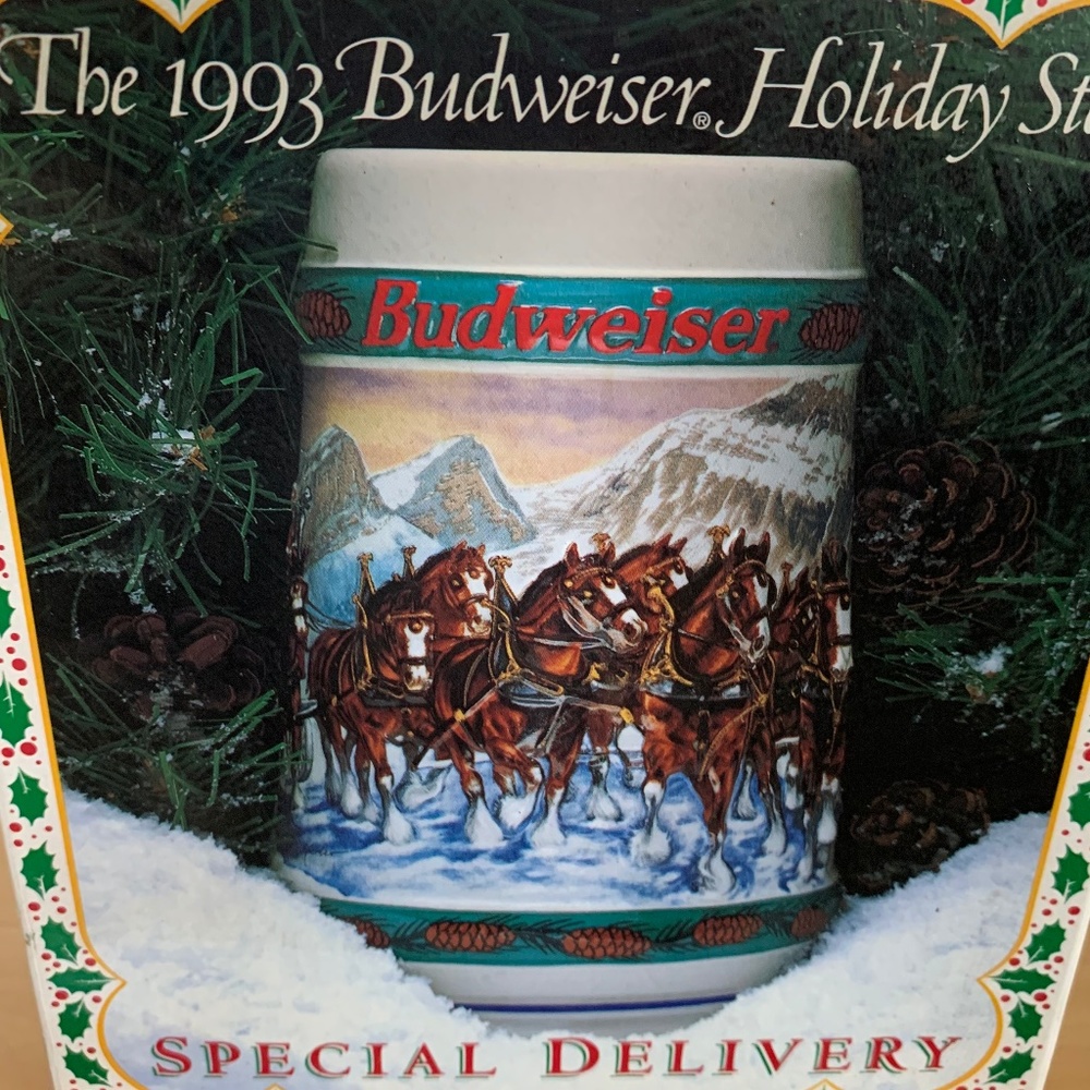 10 Budweiser Holiday Steins